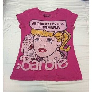 2010 Mighty fine Barbie Easy Being This Beautiful Comic T Shirt XL Women Y2K Art
